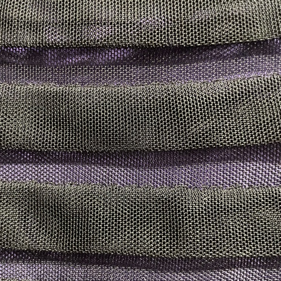 Adrianna Papell Black Cap Sleeve Cocktail Dress with Purple Lining - Picture 6 of 15